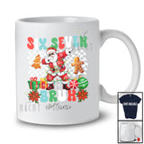 Personalized Custom Name Six Seven; Amazing Christmas Dabbing Santa 6 7 Teenager Groovy T-Shirt