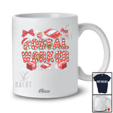 Personalized Custom Name Postal Worker; Lovely Christmas Candy Canes Lover; Jobs Careers T-Shirt