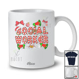 Personalized Custom Name Social Worker; Lovely Christmas Candy Canes Lover; Jobs Careers T-Shirt