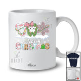 Personalized Custom Name Merry Christmas; Lovely Pink Tooth Candy Canes; Dental Dentist T-Shirt