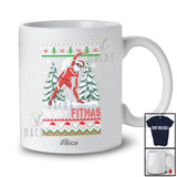 Personalized Custom Name Fitmas; Merry Christmas Tree Sweater Santa Aerobic T-Shirt