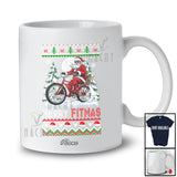 Personalized Custom Name Fitmas; Merry Christmas Tree Sweater Santa Cycling T-Shirt