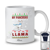 Personalized Custom Name Pancreas Run Over Llama; Joyful Christmas Sweater Diabetes Plaid T-Shirt