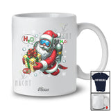 Personalized Custom Name Santa Scuba Diver; Humorous Christmas Santa Scuba Driving T-Shirt