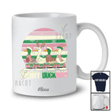 Personalized Custom Name Merry Duckmas; Lovely Christmas Pink Ducks Vintage Retro; Farmer T-Shirt