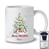 Personalized Custom Name Merry Christmas; Lovely Santa Penguins On X-mas Tree; Sea Animal T-Shirt