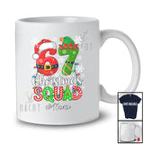 Personalized Custom Name 67 Christmas Squad; Amusing Santa Elf Six Seven; Boys Girls Family T-Shirt