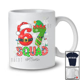 Personalized Custom Name 67 Squad; Amusing Christmas Santa Elf Six Seven; Boys Girls Family T-Shirt