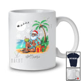 Personalized Custom Name Santa Drink Coconut; Amazing Christmas Tropical Hawaiian Afro Santa Beach T-Shirt