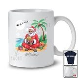 Personalized Custom Name Santa Drink Coconut; Amazing Christmas Tropical Hawaii Afro Santa Beach T-Shirt