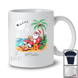 Personalized Custom Name Santa Drink Coconut; Amazing Christmas Tropical Hawaii Santa Beach; Family T-Shirt