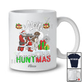 Personalized Custom Name Merry Huntmas; Amazing Christmas Hunter Hunting Santa Group T-Shirt