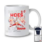 Personalized Custom Name There're 6 7 Hoes In This House; Sarcastic Christmas Six Seven Santa T-Shirt