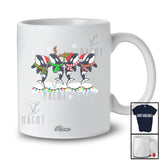 Personalized Custom Name Four Santa Elf Orca; Adorable Christmas Lights Snow Orca Animal T-Shirt