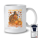 Personalized Custom Name Just Waiting For Thanksgiving; Lovely Turkey Coffee Pumpkin; Family T-Shirt