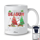 Personalized Custom Name This The Season; Joyful Christmas Tree Baseball Player Team T-Shirt