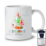 Personalized Custom Name Dance Christmas Tree; Colorful X-mas Lights Teacher Students T-Shirt