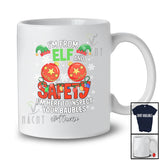 Personalized Custom Name Elf And Safety Here To Inspect Your Baubles; Merry Christmas Elf Checking T-Shirt