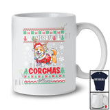 Personalized Custom Name Merry Corgmas; Lovely Christmas Sweater Corgi Santa Reindeer T-Shirt