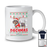 Personalized Custom Name Merry Dachmas; Lovely Christmas Sweater Dachshund Santa Reindeer T-Shirt