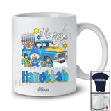 Personalized Custom Name Happy Hanukkah; Lovely Chanukah Lights Pickup Truck Gnome T-Shirt