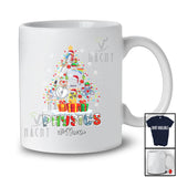 Personalized Custom Name Physics Christmas Tree; Colorful X-mas Lights Teacher Students T-Shirt