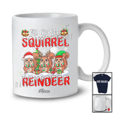 Personalized Custom Name All Of The Squirrel Reindeer; Adorable Christmas Animal Lover T-Shirt