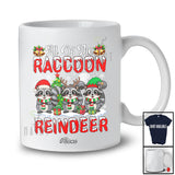 Personalized Custom Name All Of The Raccoon Reindeer; Adorable Christmas Animal Lover T-Shirt