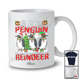 Personalized Custom Name All Of The Penguin Reindeer; Adorable Christmas Animal Lover T-Shirt