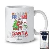 Personalized Custom Name Nice To The French; Amazing Christmas Tree Santa Snowman T-Shirt