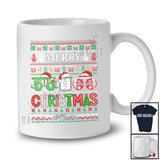 Personalized Custom Name Merry Christmas; Joyful X-mas Sweater Santa Glasses Optician T-Shirt