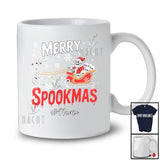 Personalized Custom Name Merry Spookmas; Spooky Christmas Skeleton Santa Sleigh Reindeer T-Shirt