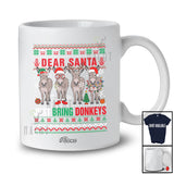 Personalized Custom Name Santa Bring Donkeys; Fantastic Christmas Sweater Farmer Farm T-Shirt