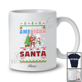 Personalized Custom Name Nice To The American; Amazing Christmas Sweater Santa Snowman T-Shirt