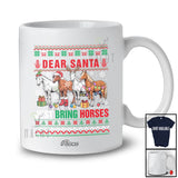 Personalized Custom Name Santa Bring Horses; Fantastic Christmas Sweater Horse Farmer Farm T-Shirt