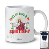 Personalized Custom Name Not Going To Suck Itself; Humorous Christmas Groovy Jesus Family T-Shirt