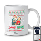 Personalized Custom Name Who's Flossing; Joyful Christmas Sweater Santa Dental Dentist Hygienist T-Shirt
