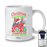 Personalized Custom Name Christmas Cruise 2025; Lovely Santa Reindeer Cruise Ship T-Shirt