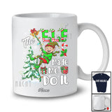 Personalized Custom Name The Elf Made Me Do It; Joyful Christmas Lights Elf Hanging Squad T-Shirt