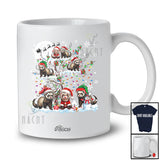 Personalized Custom Name Santa Ferret On Christmas Tree; Adorable X-mas Ferret Animal T-Shirt