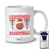 Personalized Custom Name My Christmas Basketball Playing Shirt; Joyful Sport Player Santa T-Shirt