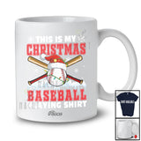 Personalized Custom Name My Christmas Baseball Playing Shirt; Joyful Sport Player Santa T-Shirt
