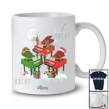 Personalized Custom Name Three Santa Elf Piano; Merry Christmas Musical Instrument T-Shirt