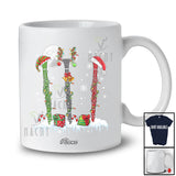 Personalized Custom Name Three Santa Elf Clarinet; Merry Christmas Musical Instrument T-Shirt