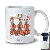 Personalized Custom Name Three Santa Elf Cello Violin; Merry Christmas Musical Instrument T-Shirt