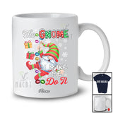 Personalized Custom Name Gnome Made Me Do It; Joyful Christmas Lights Gnome Hanging T-Shirt