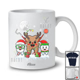 Personalized Three Reindeer Elf Santa Dentist; Proud Custom Name Christmas Jobs T-Shirt
