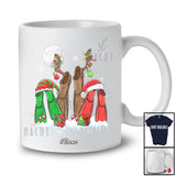 Personalized Three Reindeer Elf Santa Scuba Diver; Proud Custom Name Christmas Jobs T-Shirt