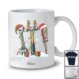 Personalized Three Reindeer Elf Santa Mechanic; Proud Custom Name Christmas Jobs T-Shirt