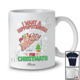 Personalized Custom Name Hippopotenuse For Christmath; Joyful Christmas Math Hippopotamus Teacher T-Shirt